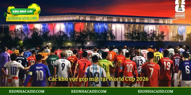 Các khu vực góp mặt tại World Cup 2026